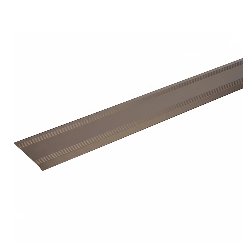 Eloxovaná prejazdová lišta pre vozíčkarov 3,5 x 175 x 900 mm hnedá champagne