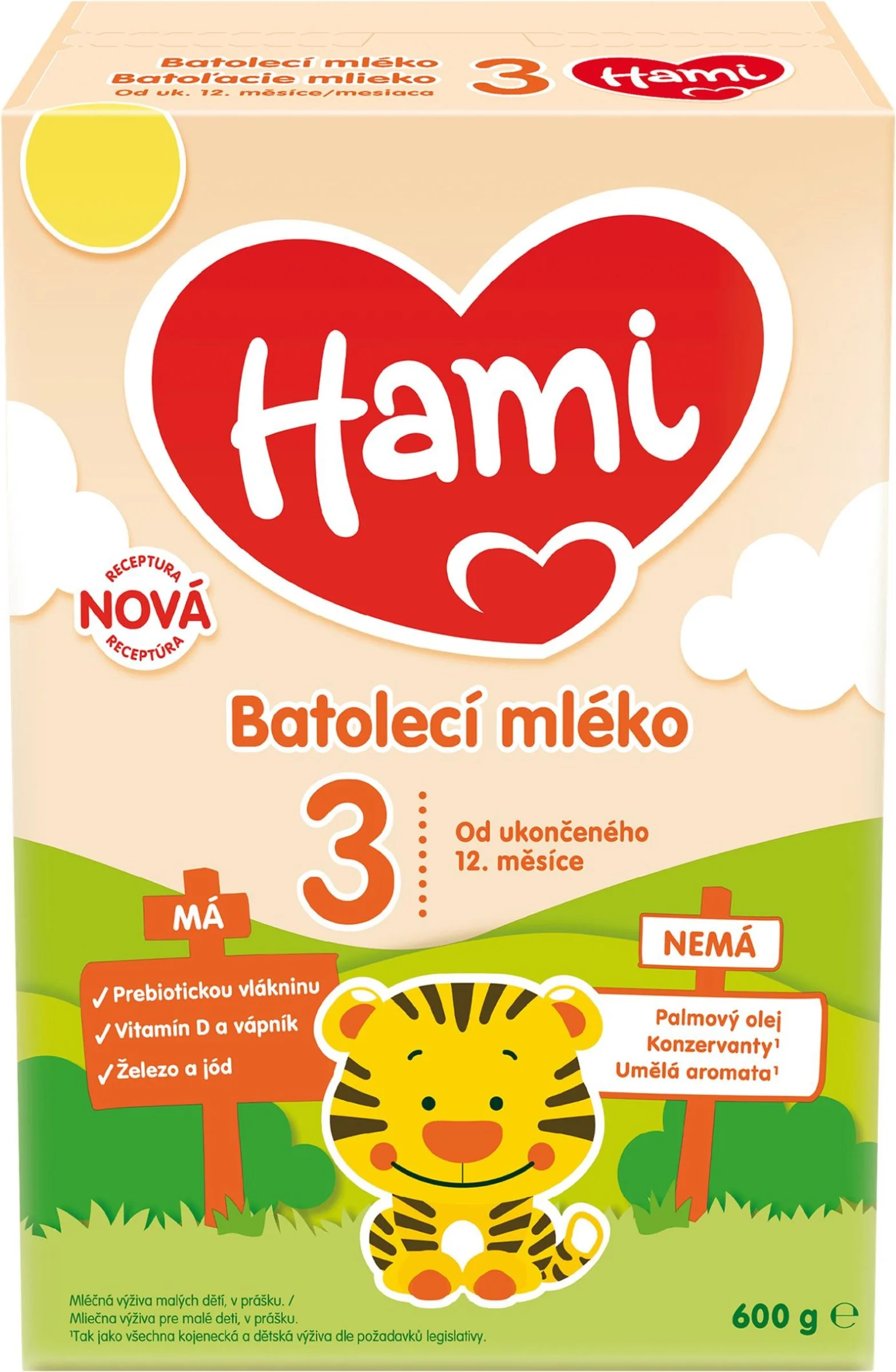 Hami batoľacie mlieko 1×600 g, batoľacia mliečna výživa v prášku, 12m+