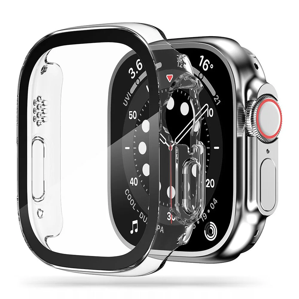 Tech-Protect Defense 360 puzdro s ochranným sklom na Apple Watch Ultra 49mm, priesvitné 49mm, priesvitné
