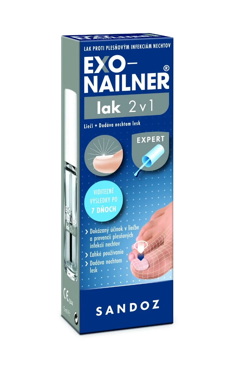 Exo-Nailer lak 2v1 1×5 ml, liek