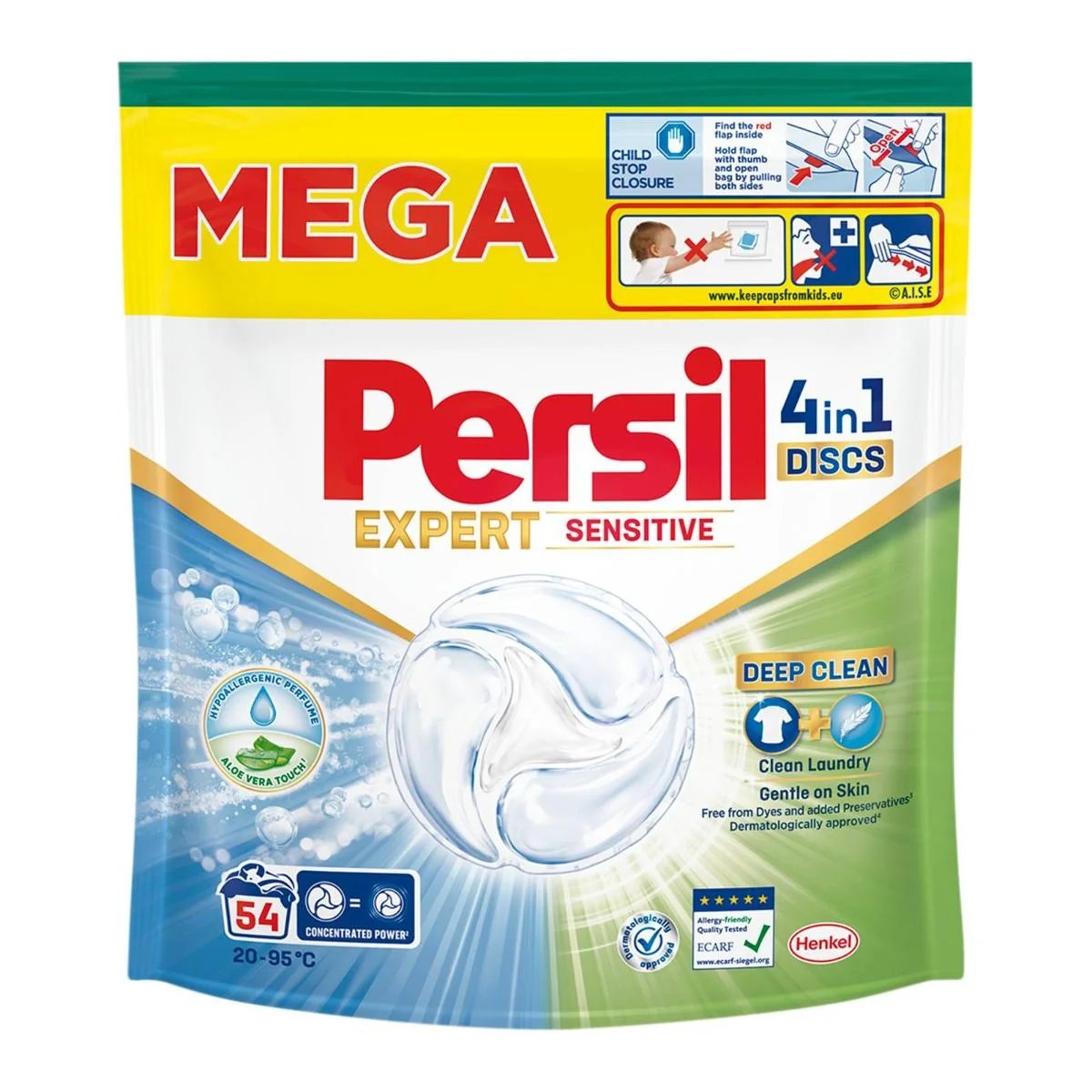 Persil Discs 4in1 Deep Clean Expert Sensitive kapsuly na pranie 54 praní 54 ks