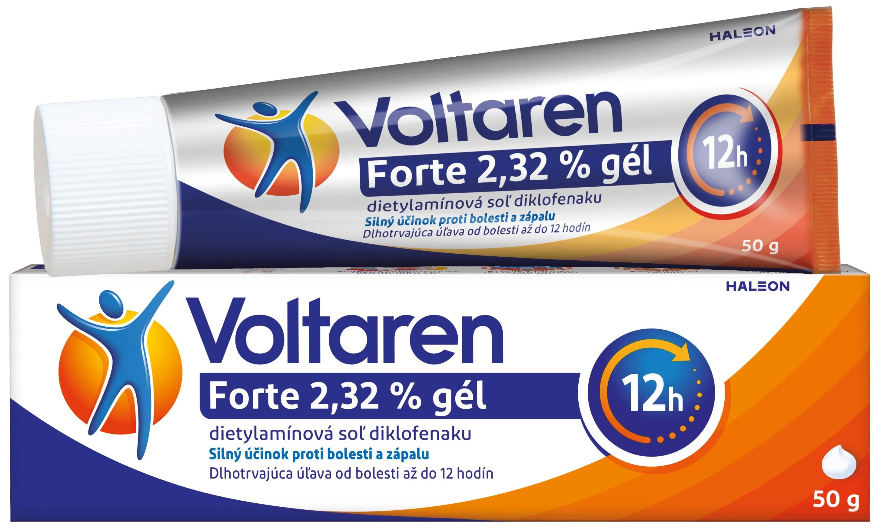 Voltaren Forte 2,32% gél 1x50 g, gél s diklofenakom na bolesť chrbta, svalov a kĺbov