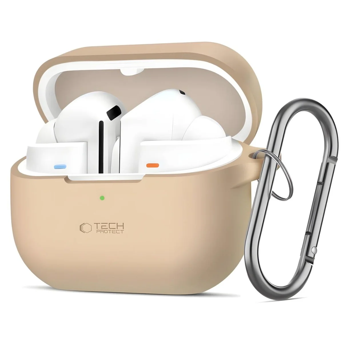 Tech-Protect Silicone Hook puzdro na Samsung Galaxy Buds 3 / 3 Pro, hnedé