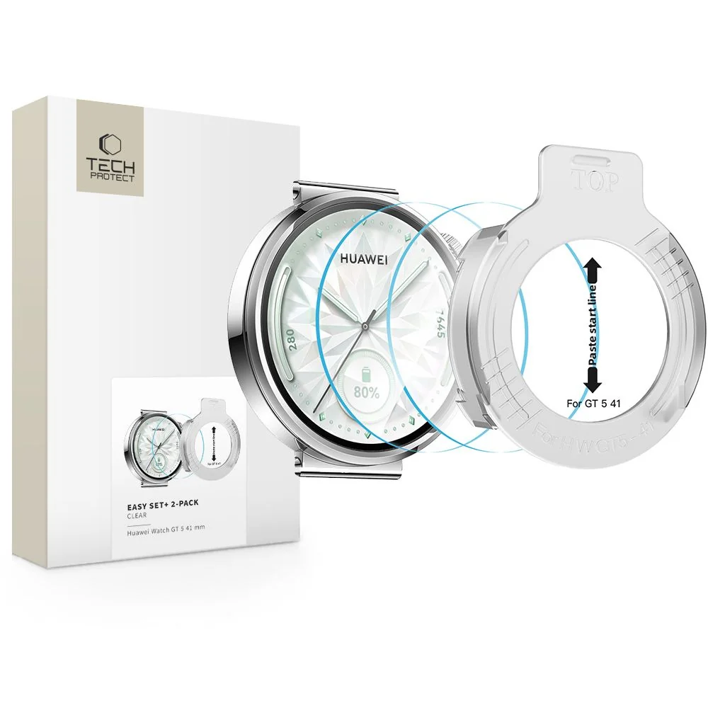 Tech-Protect Easy Set 2x ochranné sklo na Huawei Watch GT 5 (41mm)