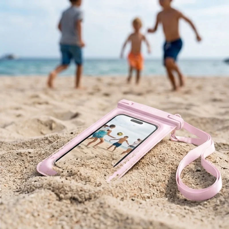 Tech-Protect UWC7 vodotesné puzdro na mobil 6.9'', ružové