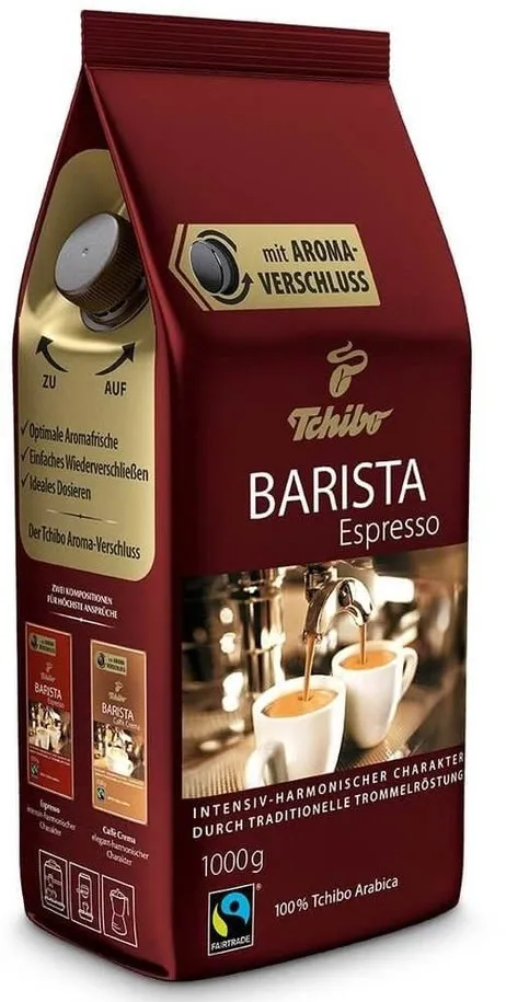 TCHIBO Barista Espresso 1000g - zrnková káva 1×1000 g, káva