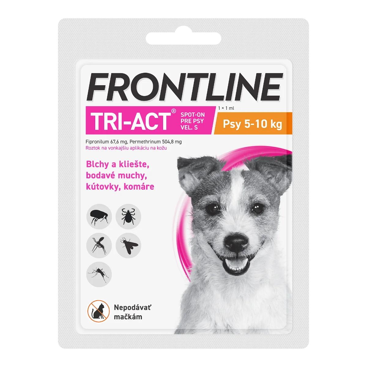 FRONTLINE TRI-ACT Spot-on 1×1,0 ml, roztok kre psy,  S (5-10 kg)