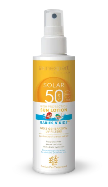 Skinexpert by Dr. Max® Solar SPF 50 Sun Lotion Babies & Kids 1×200 ml, opaľovacie mlieko SPF 50 s vysokou ochranou