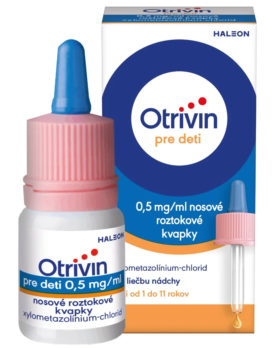 Otrivin 0,05% kvapky 1×10 ml, kvapky na upchatý nos pre deti