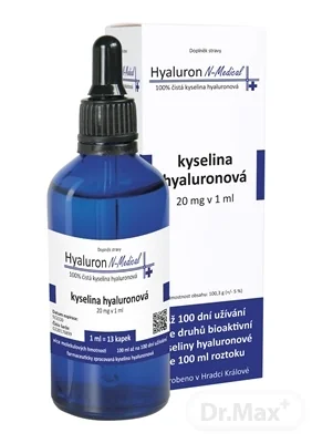 Hyaluron N-Medical 100% čistá kyselina hyalurónová 1×100 ml, výživový doplnok