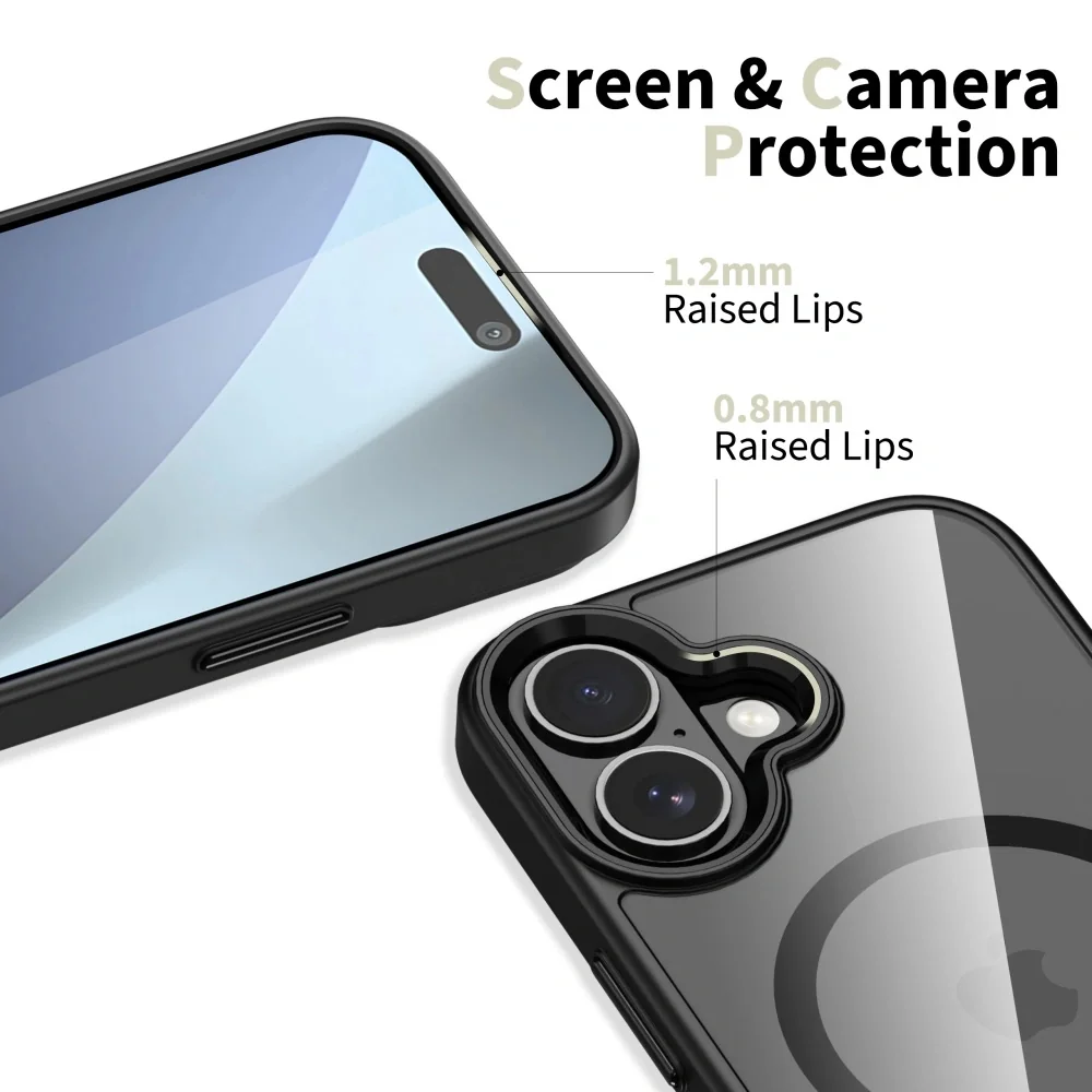 Tech-Protect MagMate MagSafe kryt na iPhone 17, čierny/priesvitný