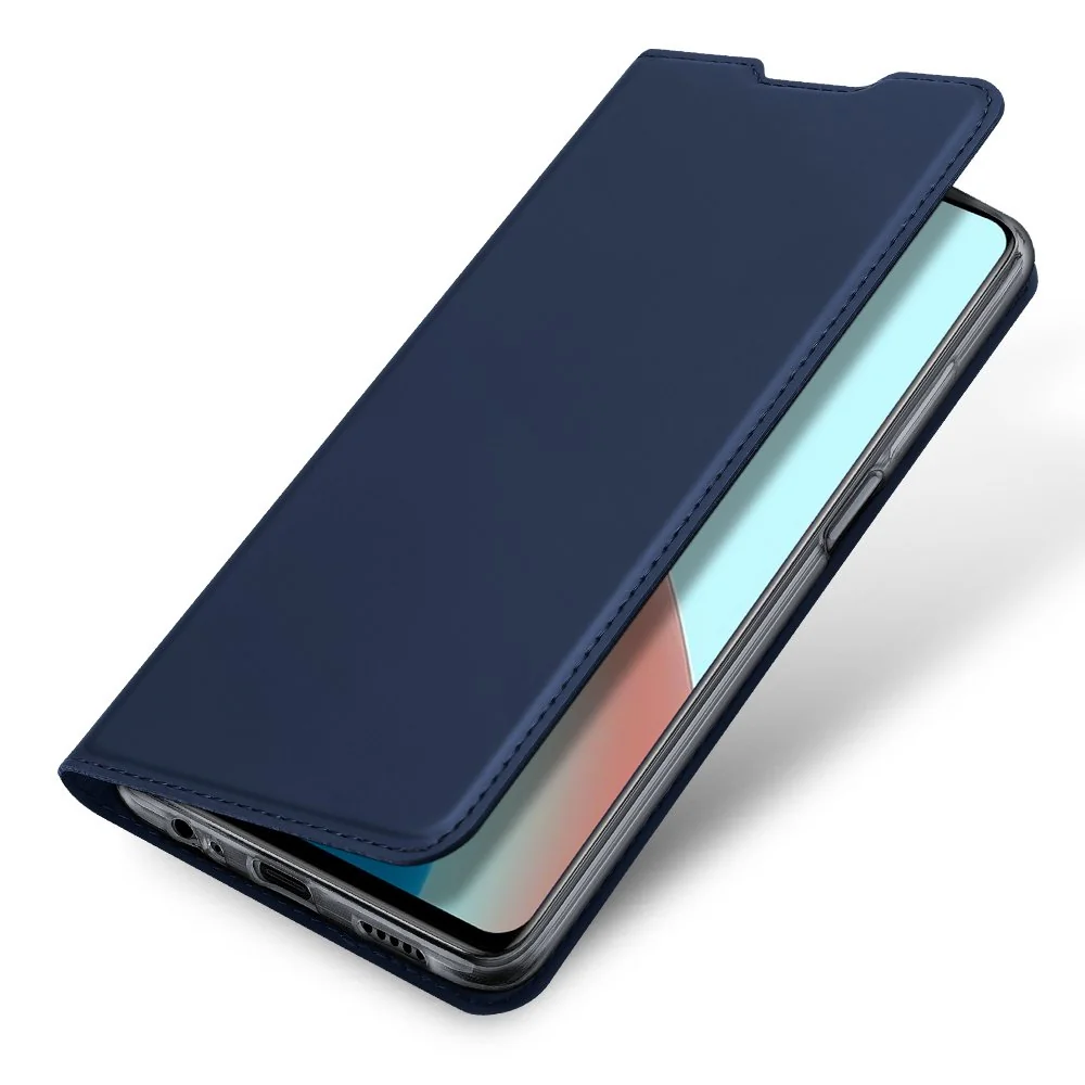 DUX DUCIS Skin Pro knižkové kožené puzdro na Xiaomi Redmi Note 9T 5G modré