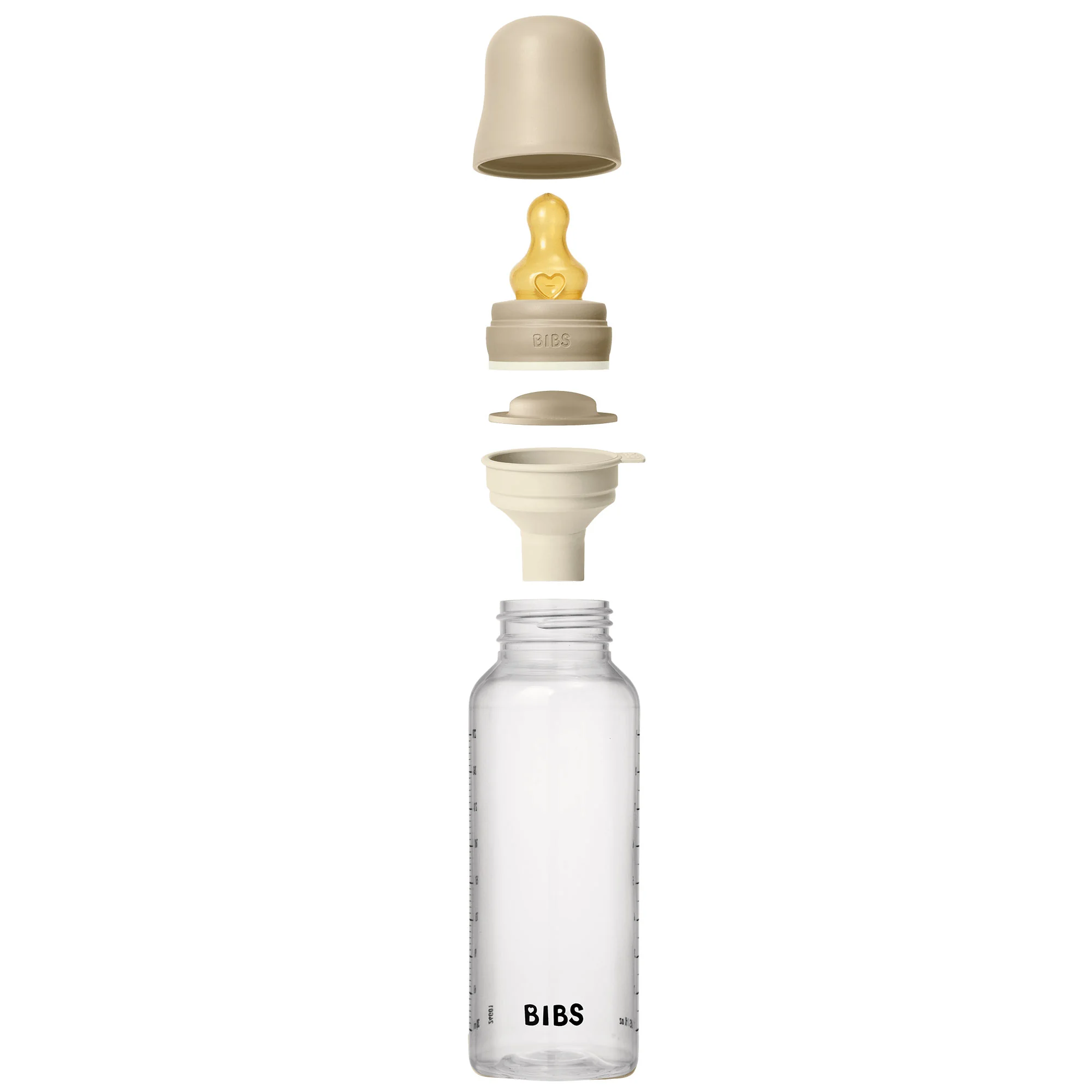 BIBS nočná antikoliková fľaša s kaučukovým cumlíkom 270ml Vanilla
