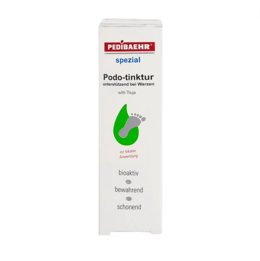 Tinktúra na ošetrenie bradavíc s tujou Pedibaehr Podo-tinktur, 30 ml