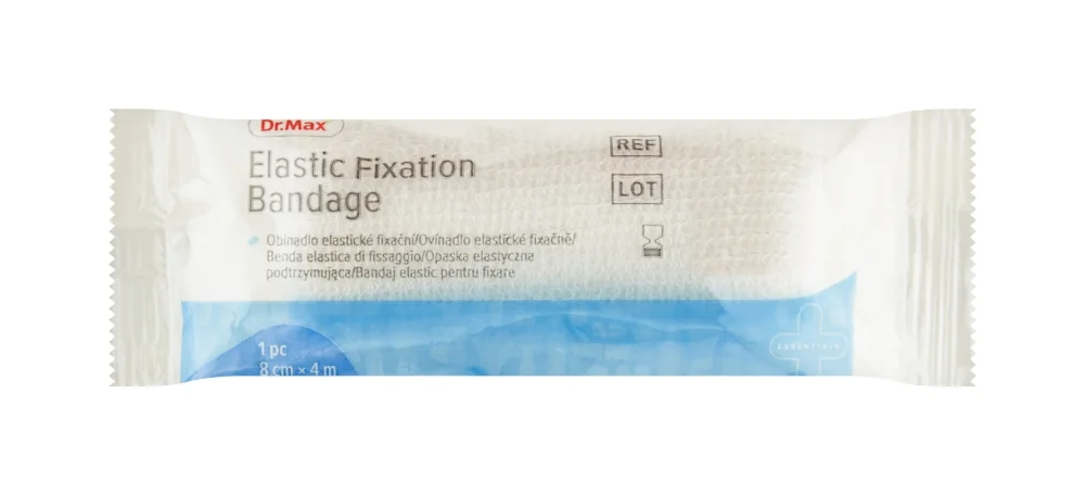 Obväz elastický nesterilný 8 cm x 4 m 1×1 ks, elastický obväz