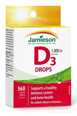 Jamieson Vitamín D3 1000 IU kvapky 1000IUE