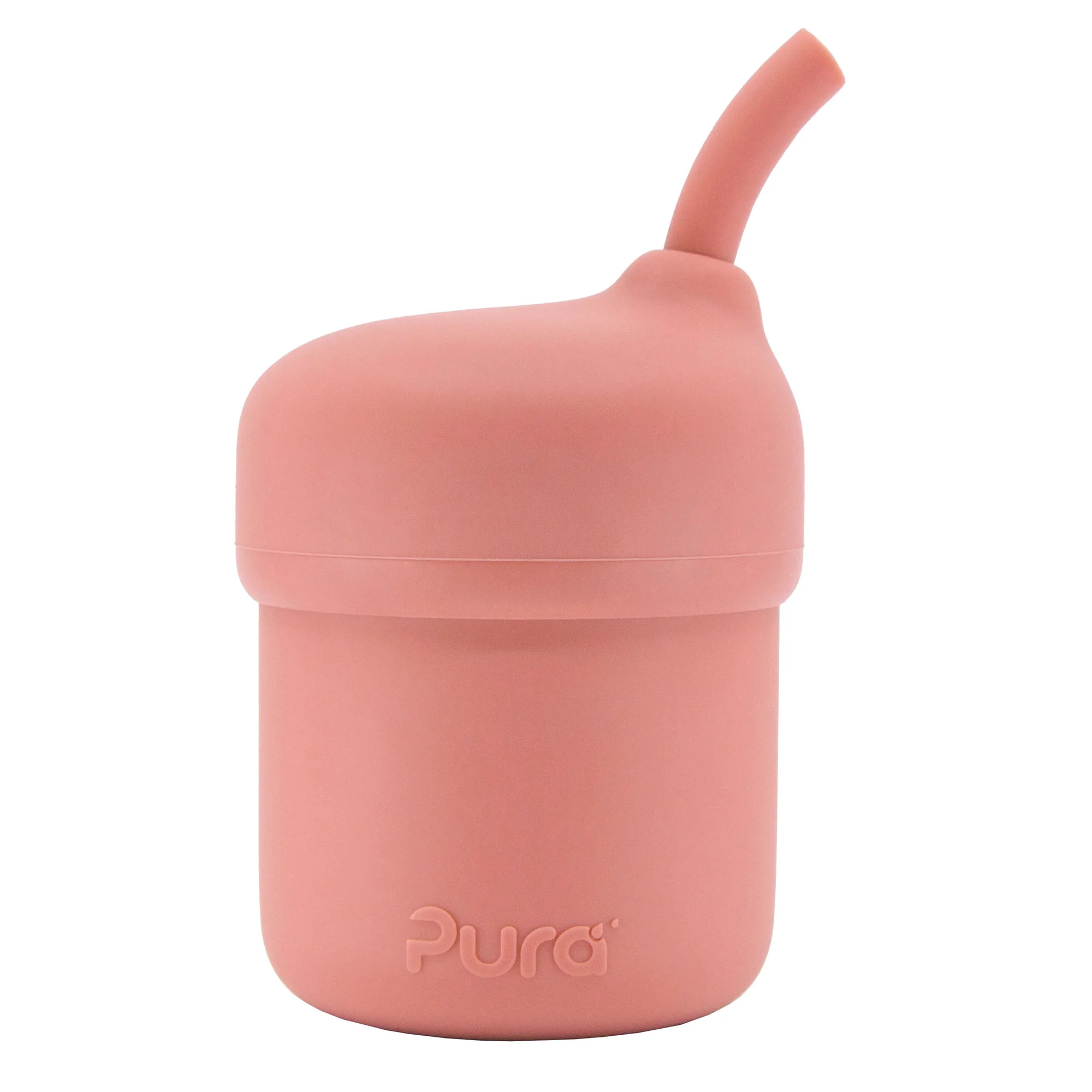 Pura my-my silikónový pohárik so slamkou Rose