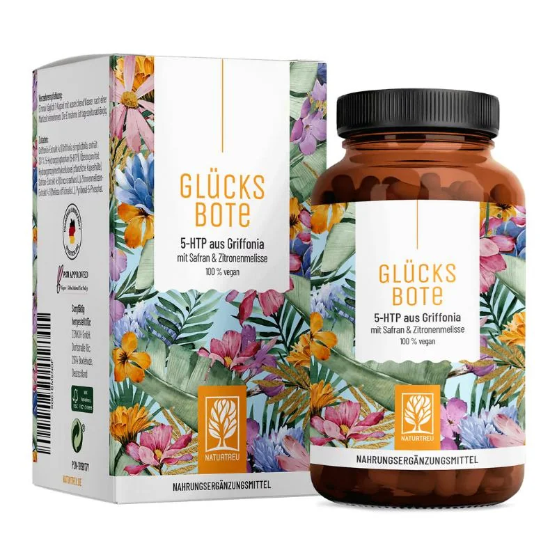Naturtreu Posol šťastia - 5-HTP z griffonie + šafrán, medovka a vitamín B6, 90 kapsúl