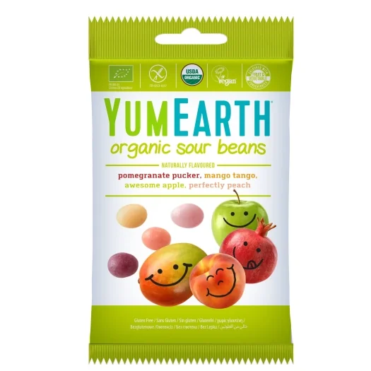 YumEarth Gumové kyslé fazuľky 50 g