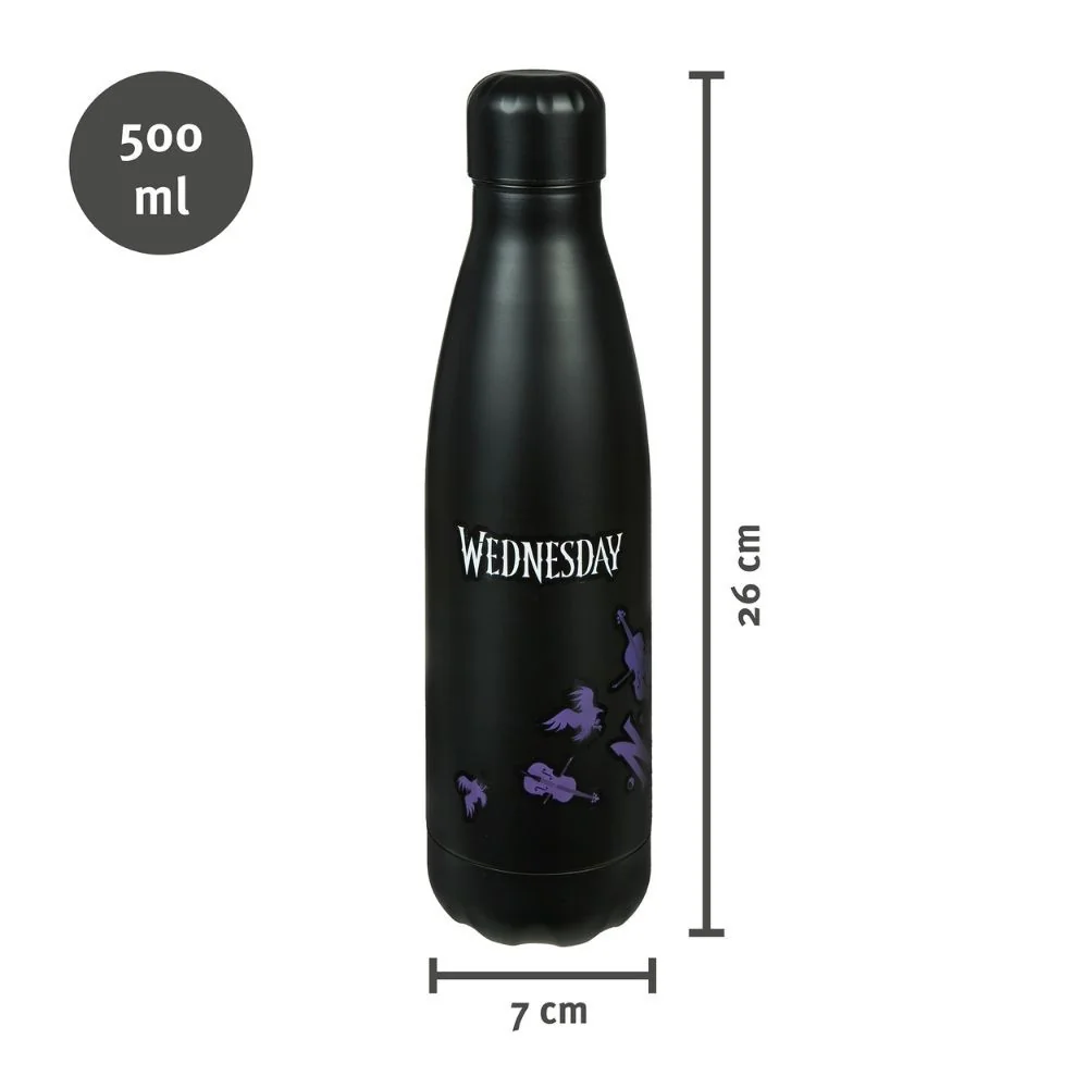 WEDNESDAY - Termofľaša 500 ml čierna, nerezová ocel