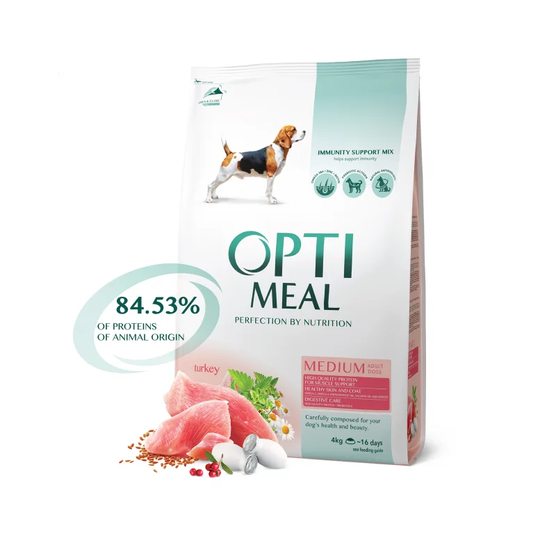 OPTIMEAL™ Superpremium pre dospelých psov stredných plemien - morka 4 kg (5513)