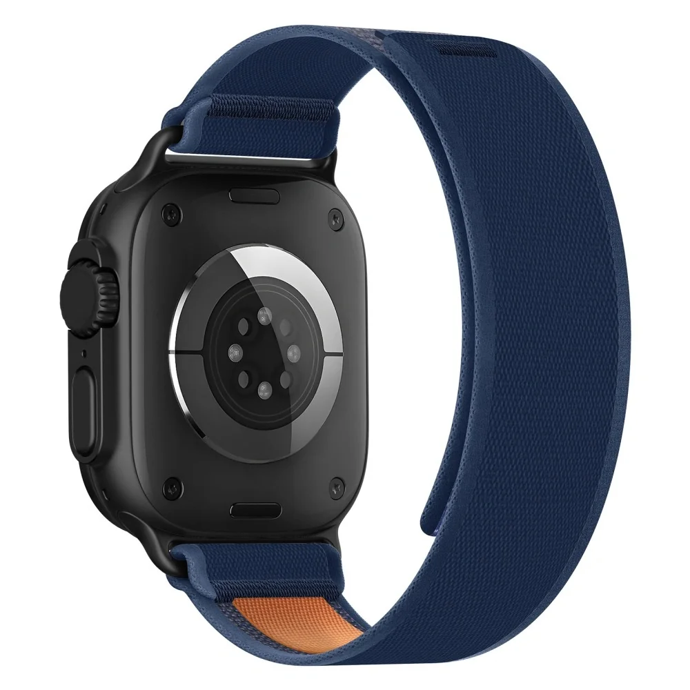 Tech-Protect Nylon Elite remienok na Apple Watch 44/45/46/49mm, navy / orange orange