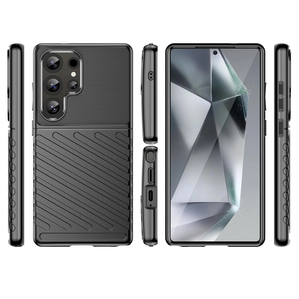 MG Thunder kryt na Samsung Galaxy S25 Ultra, čierny