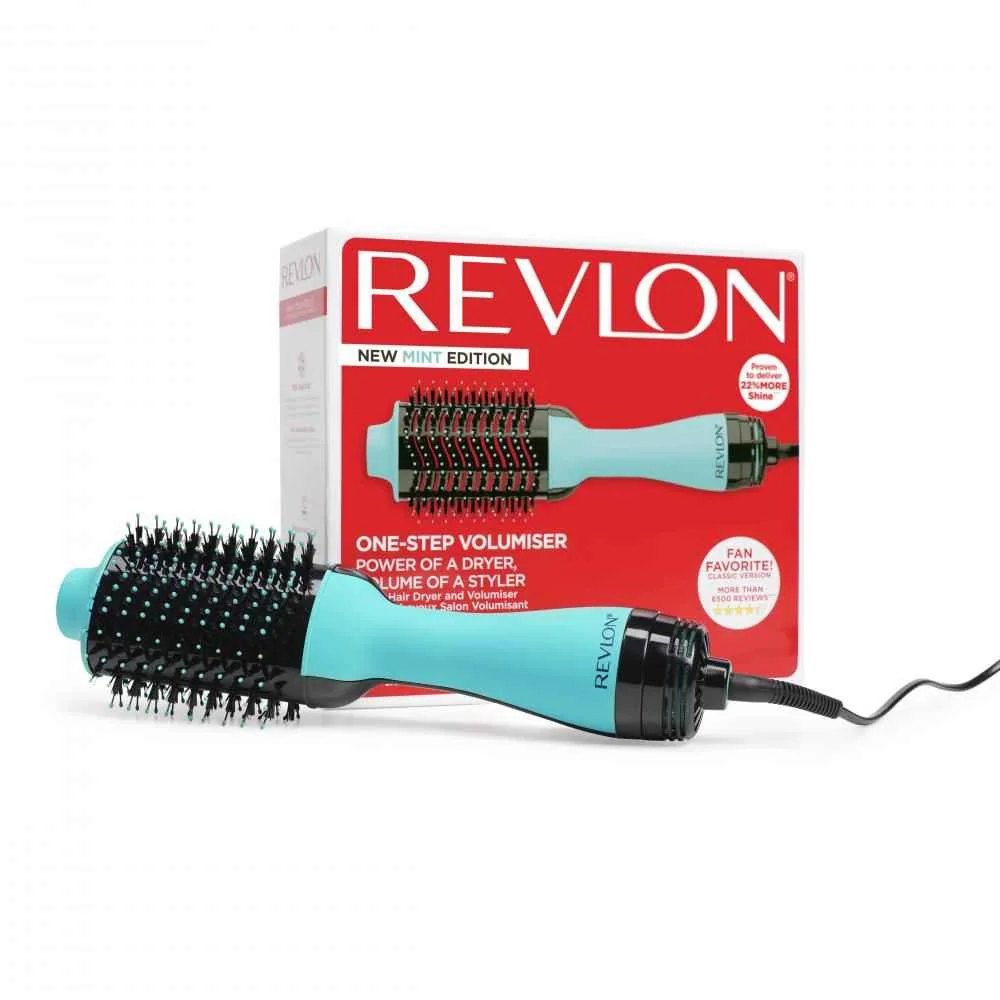 Revlon Pro Collection Rvdr5222 Muke Okrúhla Kefa S Funkciou Sušenia A Kulmou, Mätová 1×1 ks, kefa na vlasy