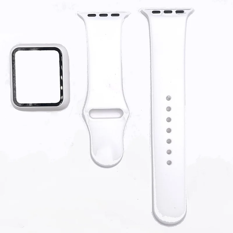 BStrap Silicone remienok s puzdrom na Apple Watch 38mm white