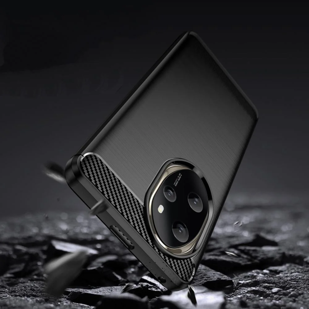 Carbon Shield TPU puzdro pre Honor 200 Pro - Čierna