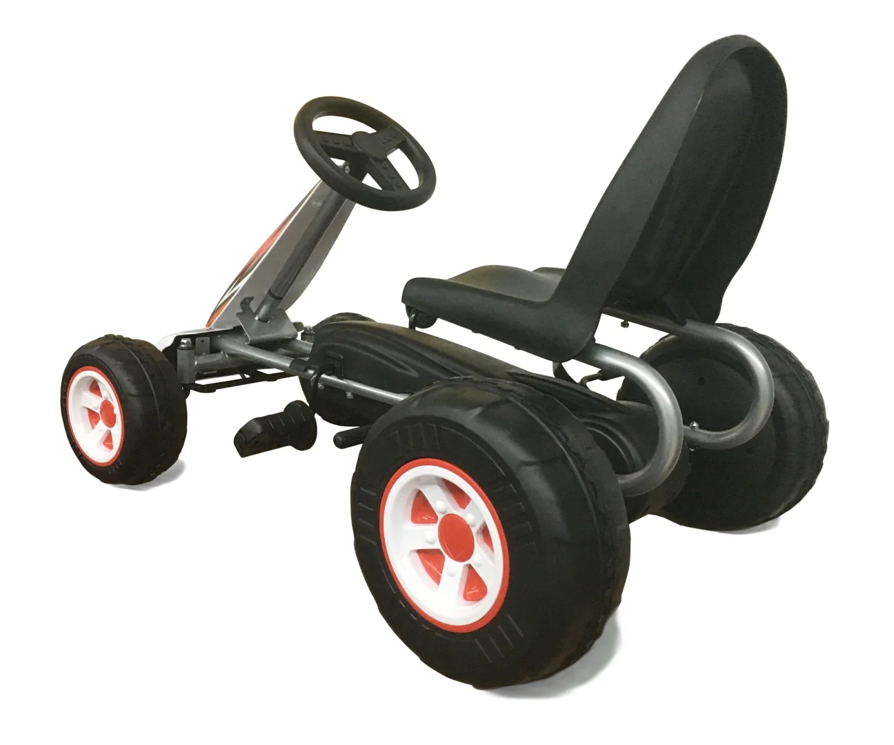 Detská šliapacia motokára Go-kart Milly Mally Viper biela ,
