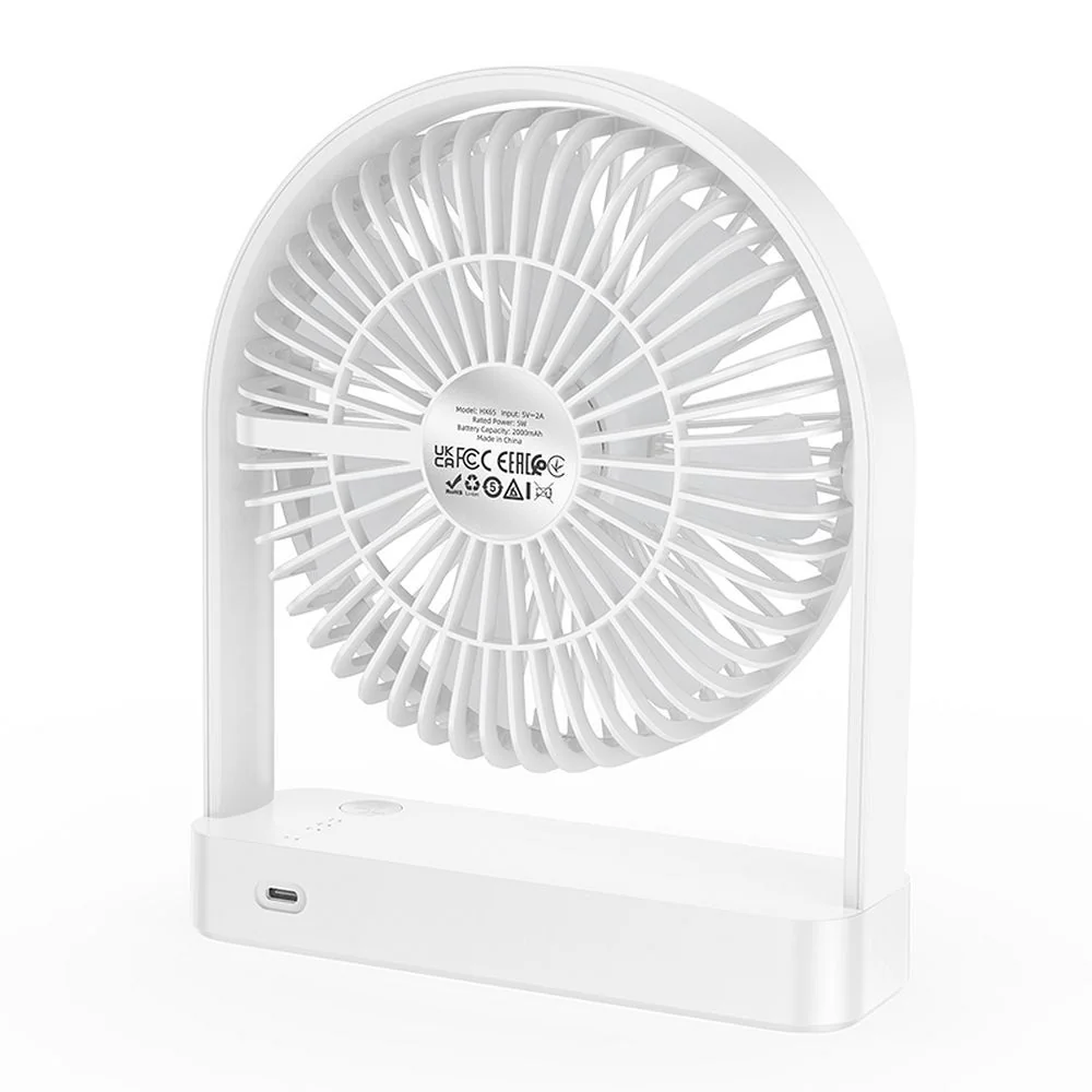Ultratenký stolový ventilátor, biely