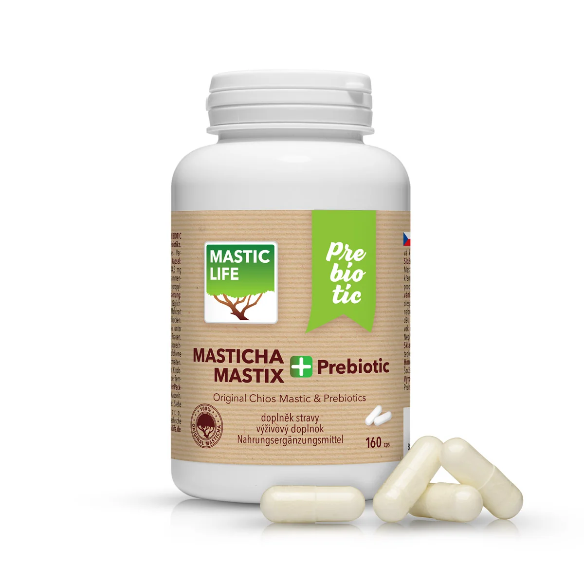 Masticlife Masticha Prebiotic 160cps 1×160 cps, výživový doplnok