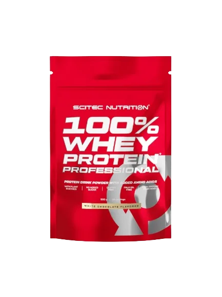 Scitec Nutrition 100% Whey Protein Professional biela čokoláda 1×500 g, srvátkový proteín