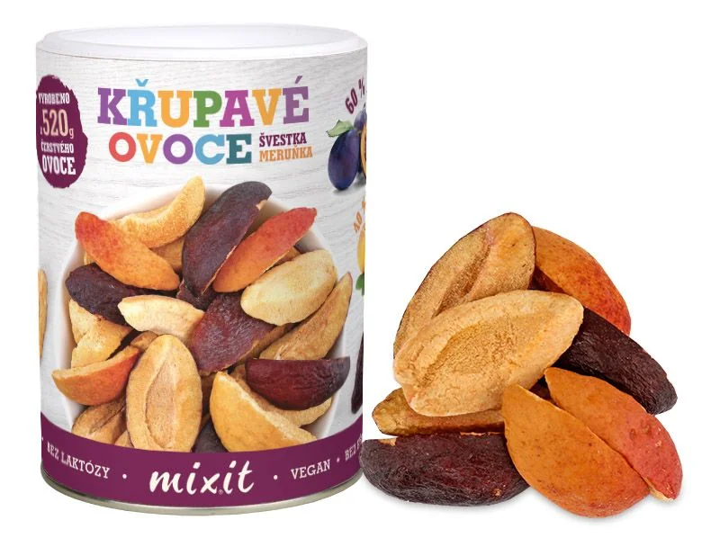 MIXIT SLIVKA MARHULA CHRUMKAVE OVOCIE 65G 1×65 g, mrazom sušené ovocie