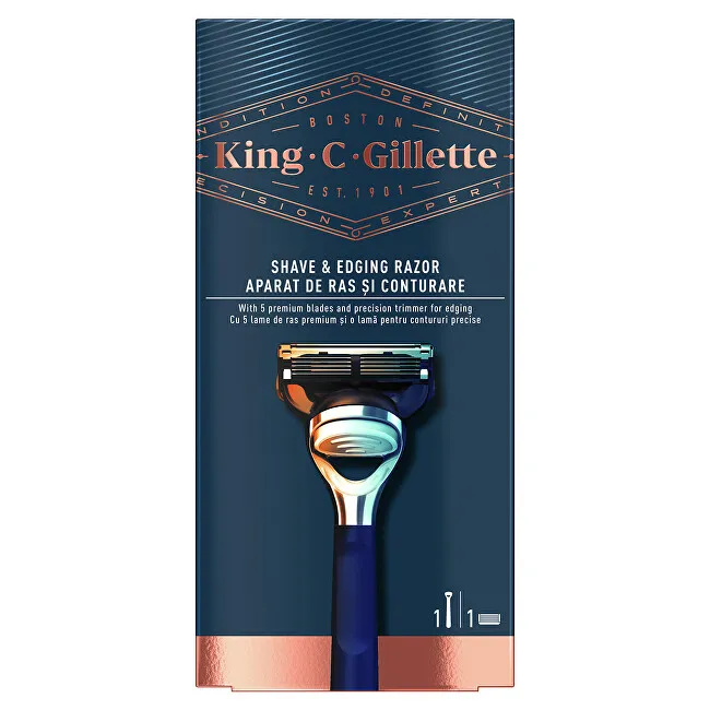 King C Gillette Holiaci strojček na holenie a tvarovanie + 1 NH