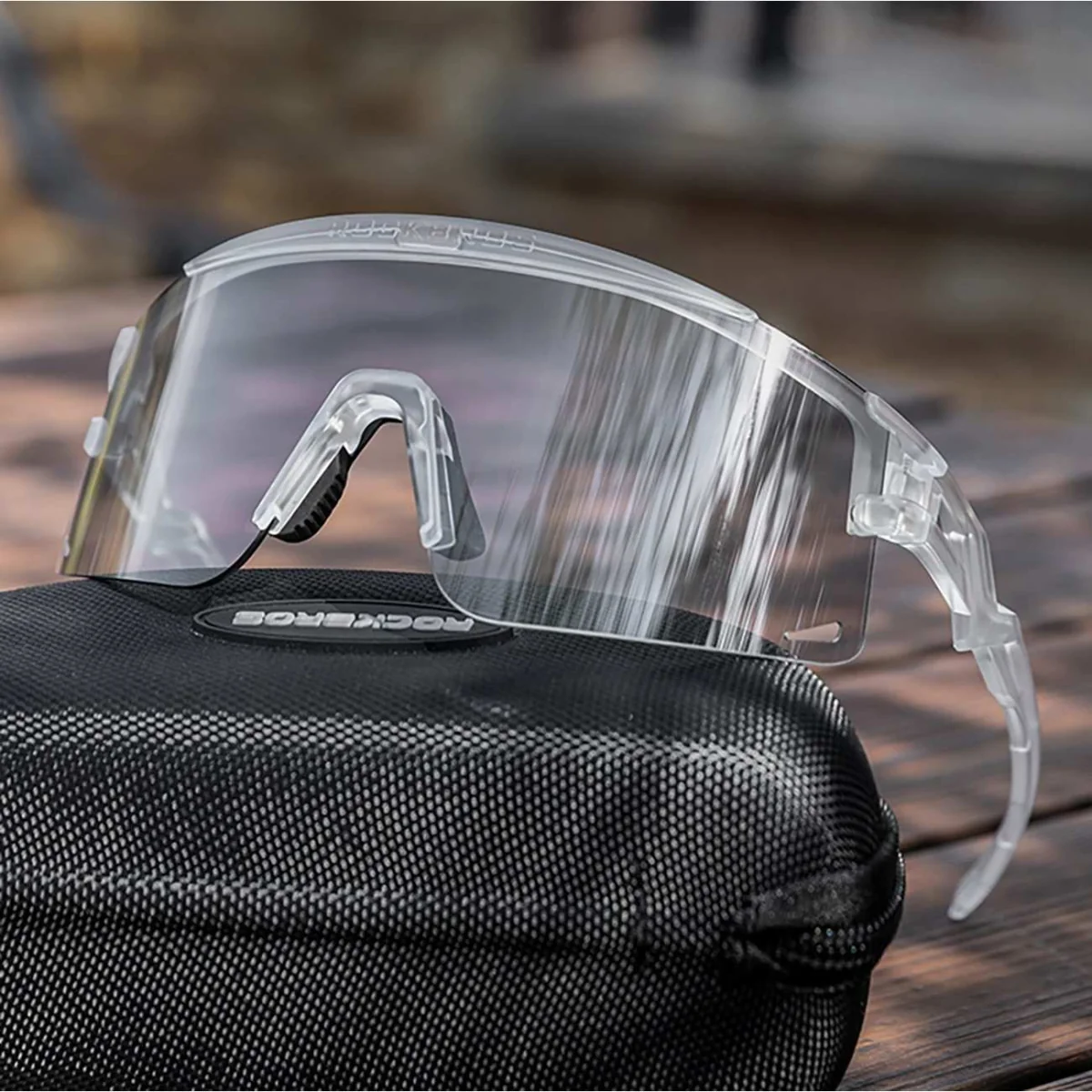 Rockbros RB3006 Polarized cyklistické okuliare, číre / fialové