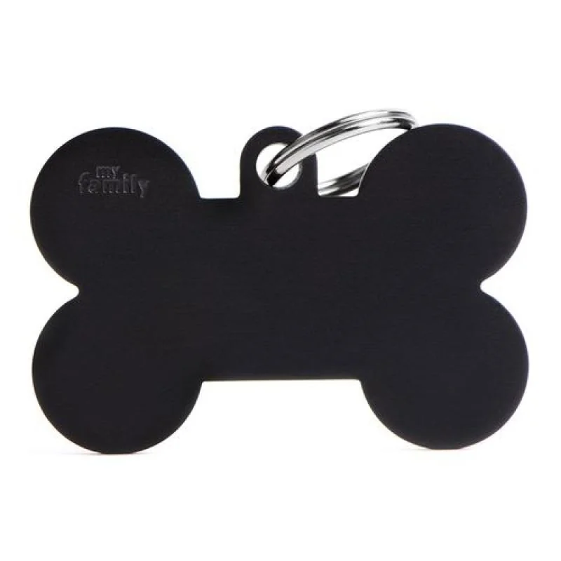 MF BLACK XL ALUMINUM BONE 4,8x3,15 cm gravírovateľný prívesok