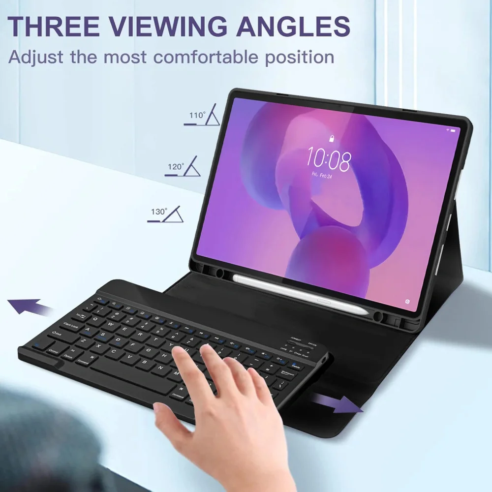 Tech-Protect SC Pen Keyboard puzdro s klávesnicou na Lenovo Idea Tab Plus 12.1'', čierne lus 12.1'', čierne