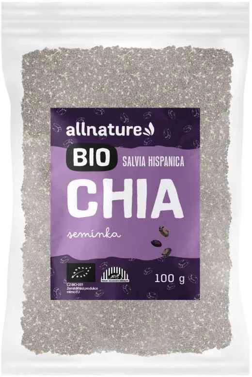 Allnature Chia semienka BIO 1×100 g, chia semienka
