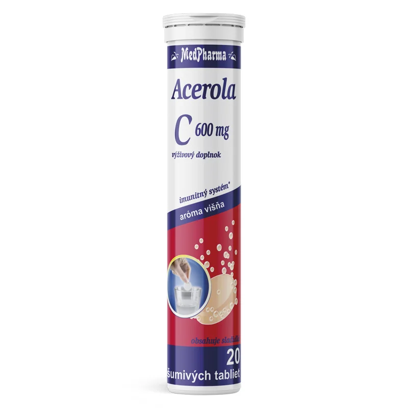 MedPharma VITAMÍN C 600 MG + ACEROLA 200 MG 1×20 tbl, výživový doplnok