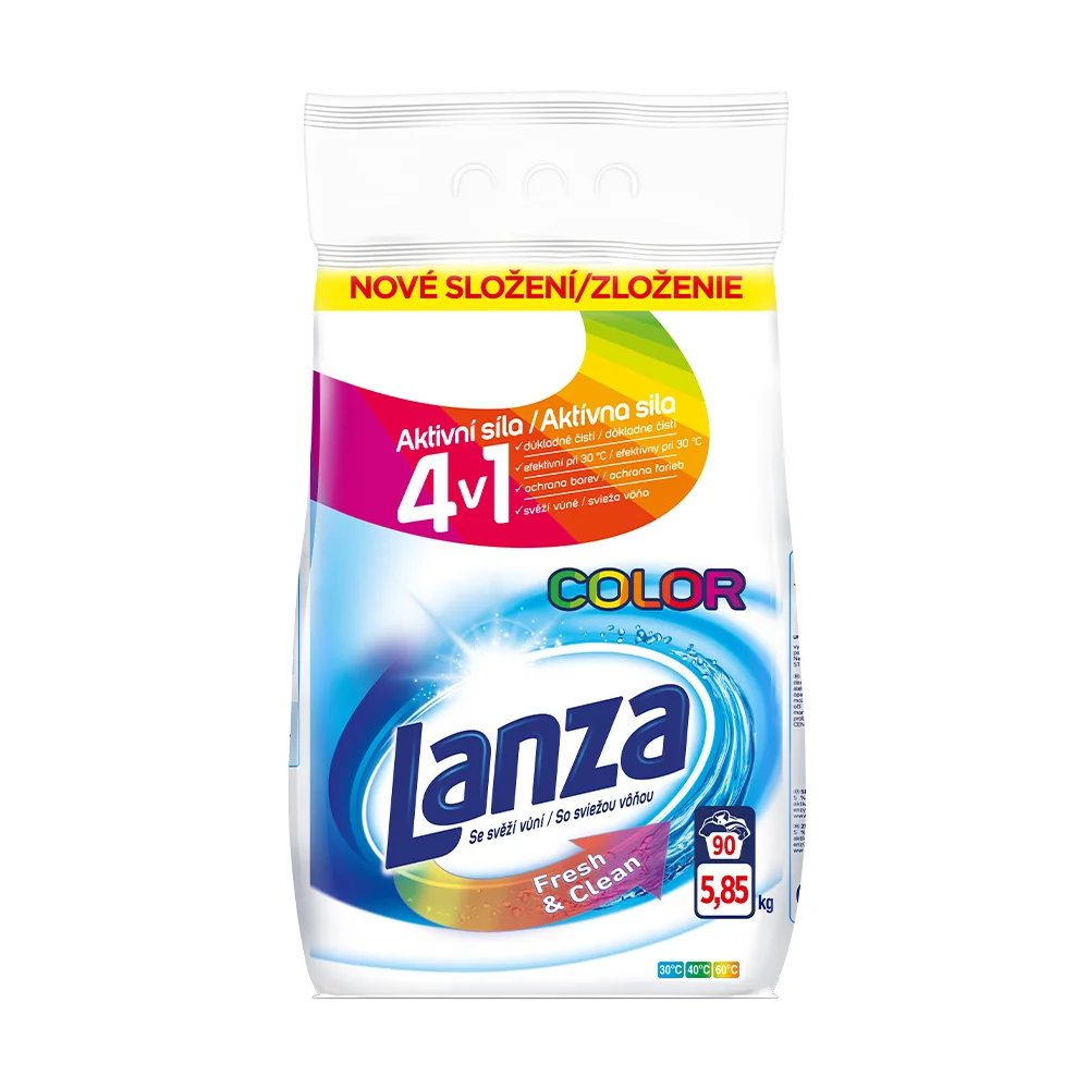 Lanza Fresh & Clean COLOR prášok na farebné prádlo / 90 pracích dávok 5850 g