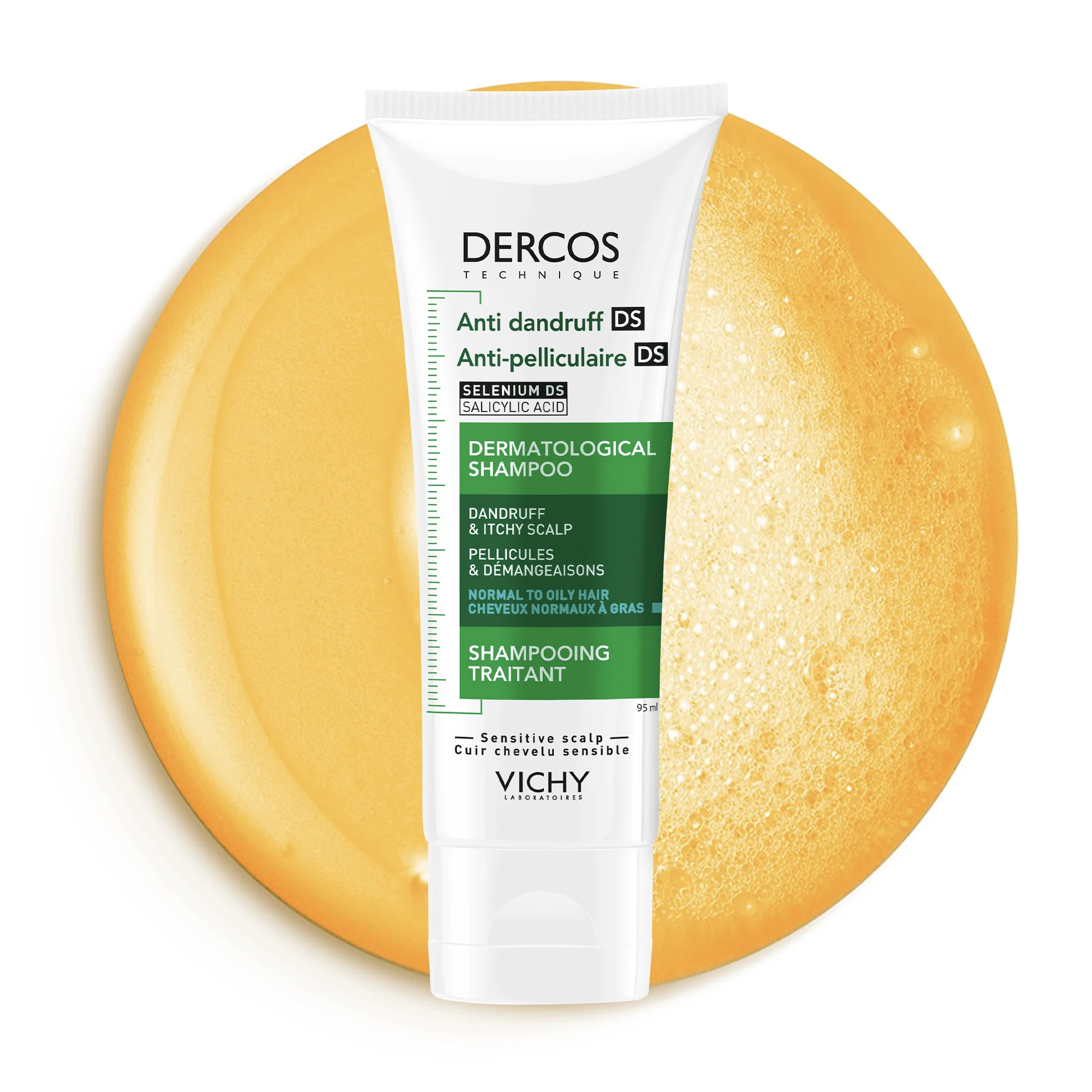 VICHY DERCOS šampón proti lupinám - MASTNÉ vlasy 95 ml