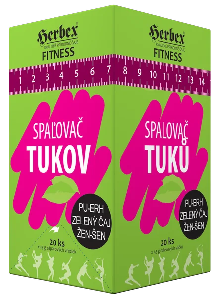 HERBEX Fitness Spalovač tukov 20x1,5 g 1×20 ks, čaj