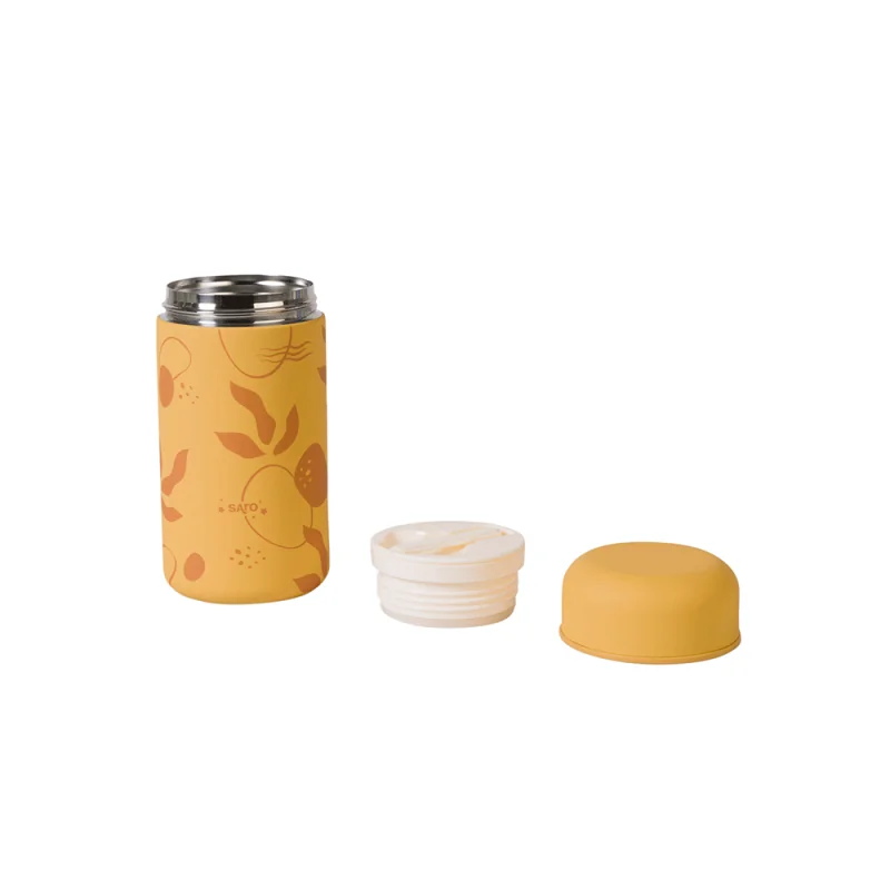 Saro Baby nerezová termoska na jedlo 500ml Mustard