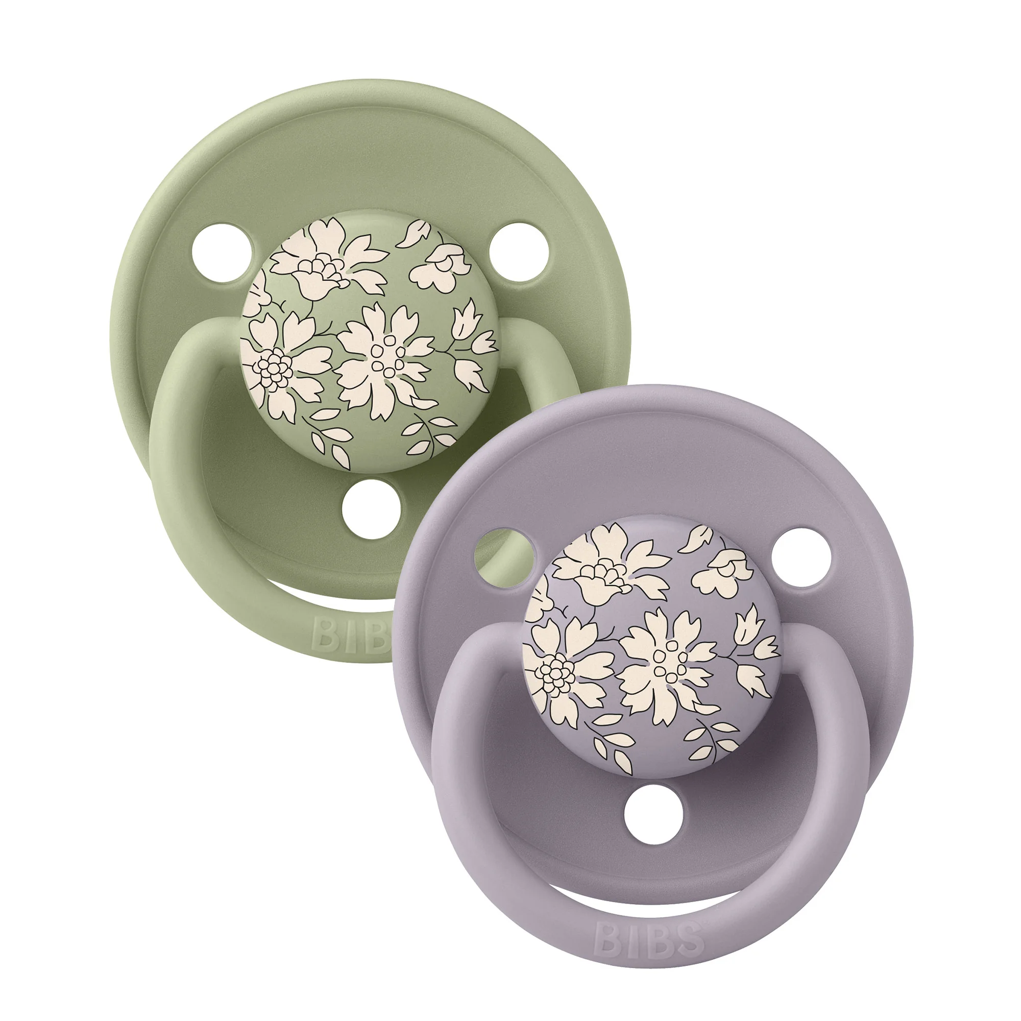 BIBS x LIBERTY De Lux cumlíky zo silikónu 2ks one size - Fossil Grey / Sage