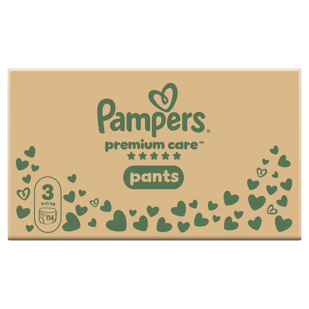 Pampers Premium Care Pants plienkové nohavičky veľkosť 3, 6kg-11kg 114 ks
