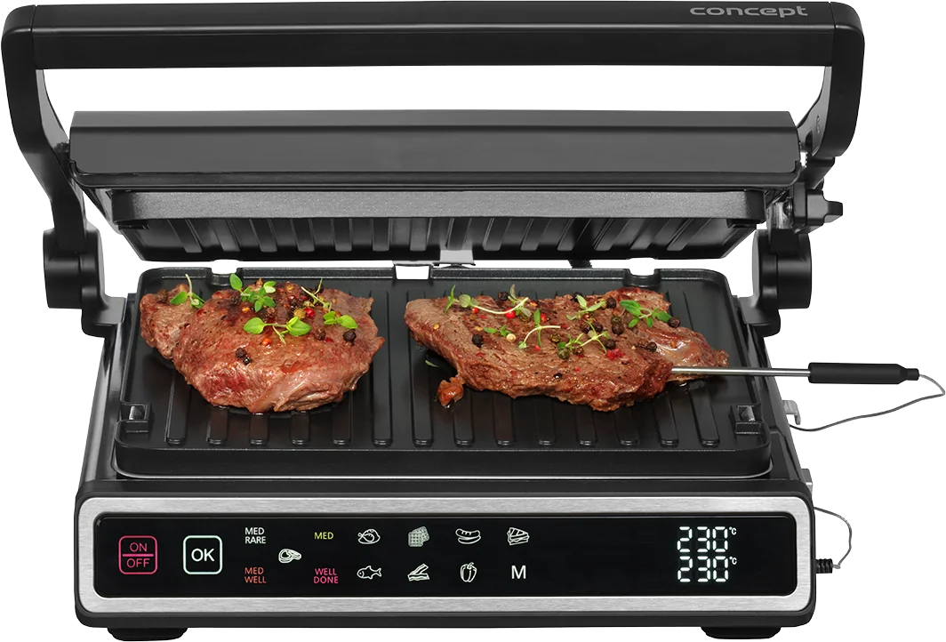 Concept GE3550 Kontaktný gril s teplotnou sondou a vaflovými doskami 1×1kus, kontaktný gril