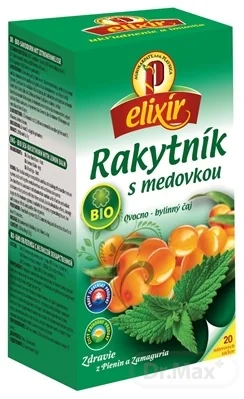 AGROKARPATY BIO Rakytník s medovkou 20×1,5 g (30 g), ovocno - bylinný čaj, balené vrecúška