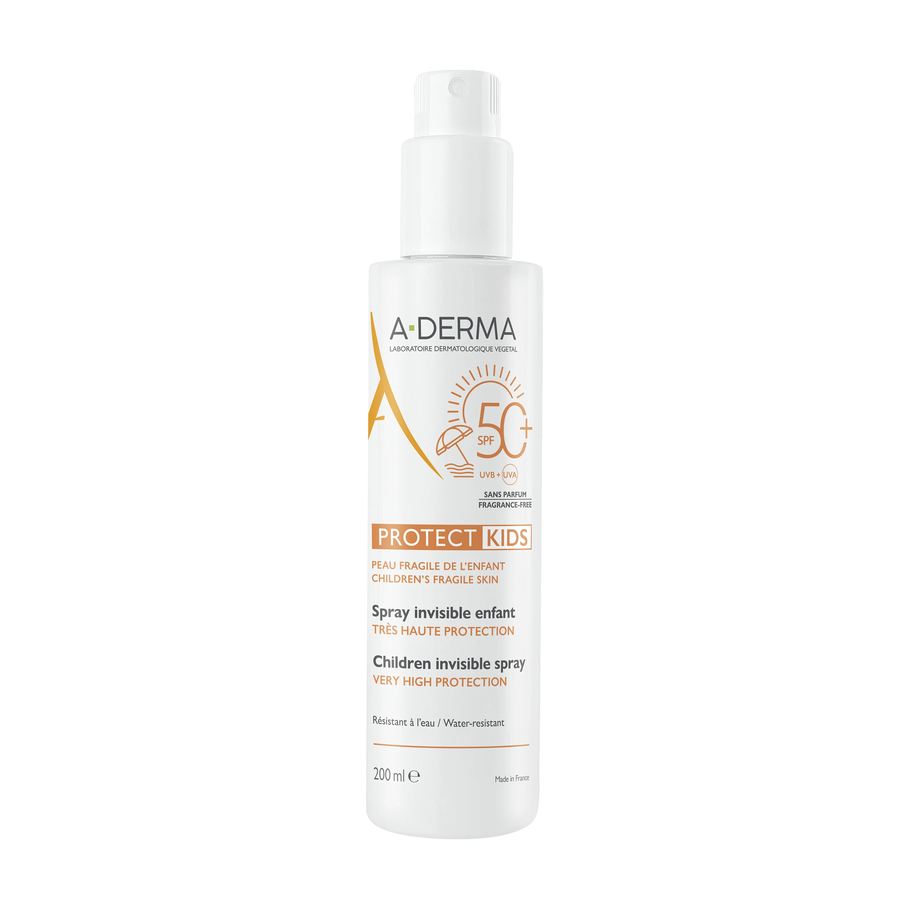 A-DERMA PROTECT KIDS Transparentný sprej SPF50+ 200 ml